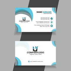 simple and unique colors corporate business card design template.