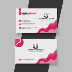 simple and unique colors corporate business card design template.