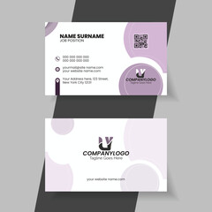 simple and unique colors corporate business card design template.