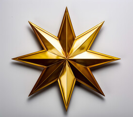 Obraz premium a golden star design on a white fondo, christmas, winter, decoration