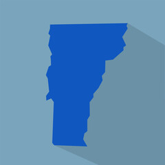Vermont USA state vector icon with shadow effect.
