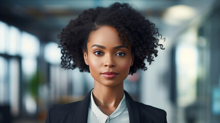 Portrait of a Successful Black Businesswoman at Work