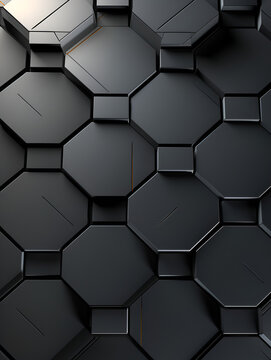 Grey digital hexagon abstract background © TatjanaMeininger