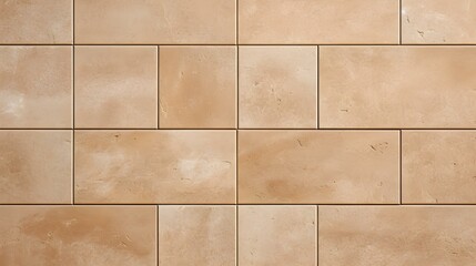 Pattern of Ceramic Tiles in light brown Colors. Top View