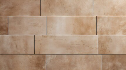 Pattern of Ceramic Tiles in light brown Colors. Top View