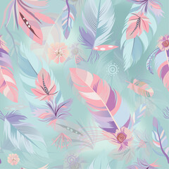 feather seamless pattern design