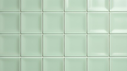 Pattern of Ceramic Tiles in light green Colors. Top View