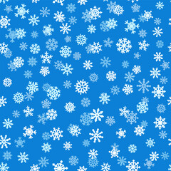 Snowflall seamless background. Vector pattern