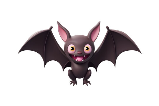 Halloween Charm: An Endearing Bat for the Season. Generative ai