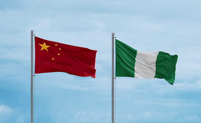 Nigeria national flags, country relationship concept