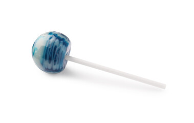 One sweet colorful lollipop isolated on white