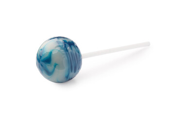 One sweet colorful lollipop isolated on white