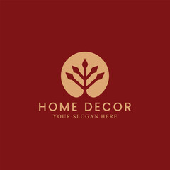 home craft and home decor logo design vector