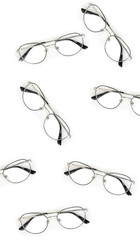 Glasses on a white background