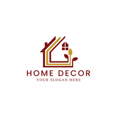home craft and home decor logo design vector