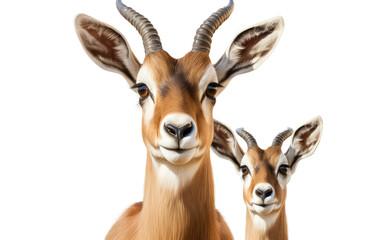 Antelope In the Heart of the Wild Love on a Clear Surface or PNG Transparent Background.