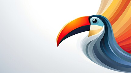  a colorful bird with a long beak and a long bill.  generative ai
