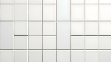 Pattern of Ceramic Tiles in white Colors. Top View