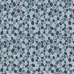 Wall rocks repeated background. Paving seamless pattern vector illustration. Pebble, shingle beaches template wallpaper for interior designs, beauty, wrapping paper. Voronoi template texture