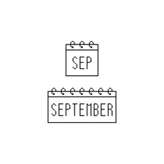 September Calendar in Pixel Art