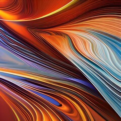 An abstract digital artwork with fluid, organic shapes and soft colors4, Generative AI