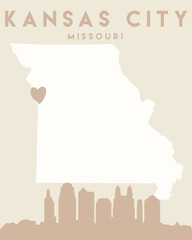 State of Arkansas featuring a large heart in the center of the state
