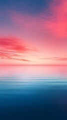 A pink and blue sunset over the ocean
