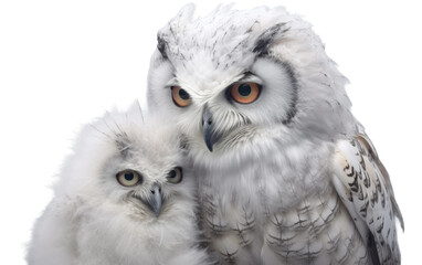 owl in love sensation on a Clear Surface or PNG Transparent Background.
