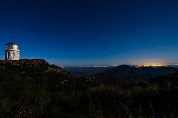 4K Image: Telescopes on Kitt Peak near Tucson, Arizona, After Sunset