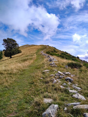 Trail in the italian alps of Lake Como