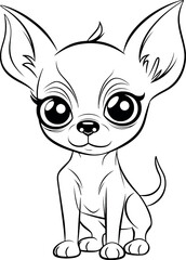 Chihuahua Coloring page for kids