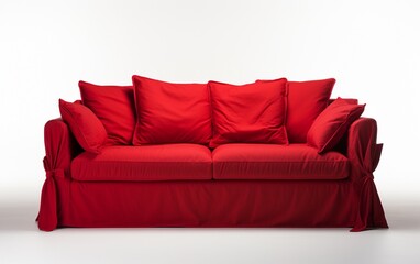 Slipcover Sofa on Pure White Background