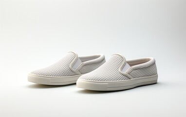 Slip-On Shoes Positioned on White
