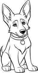 German Shepherd dog coloring page