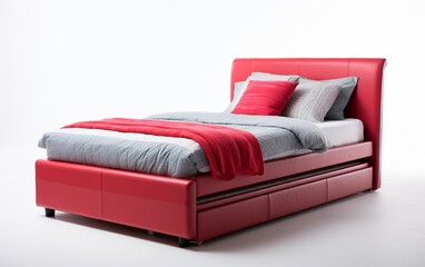 Trundle Bed on White Background