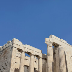 Parthenon on the Acropolis, Athens, Greece, Blue Sky