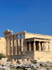 Parthenon on the Acropolis, Athens, Greece, Blue Sky, Architecture
