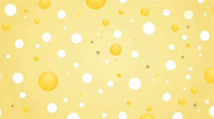 Cartoon digital illustration with light yellow polka dots. Digital art for graphic design with yellow polka dots in a dynamic composition. Background with a playful touch of color.