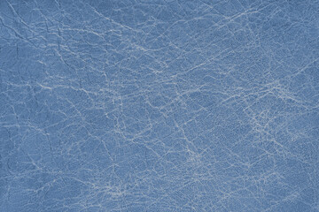 Genuine blue coarse textured leather, eco friendly leatherette background. Material for upholstery...
