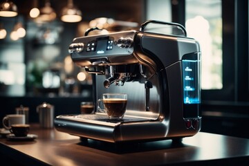 Fototapeta na wymiar A futuristic coffee machine