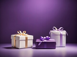 Obraz premium Vibrant Violet Gift Packaging