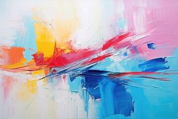 Abstract oil painting on canvas. Colorful brushstrokes of paint, Colorful modern artwork, abstract...