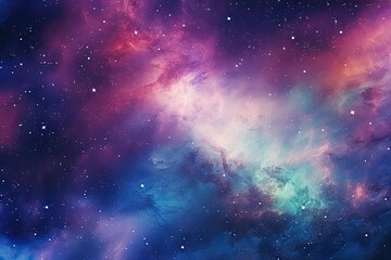 Nebula and galaxies in space. Elements of this image furnished by NASA, Colorful space galaxy cloud nebula. Stary night cosmos, AI Generated