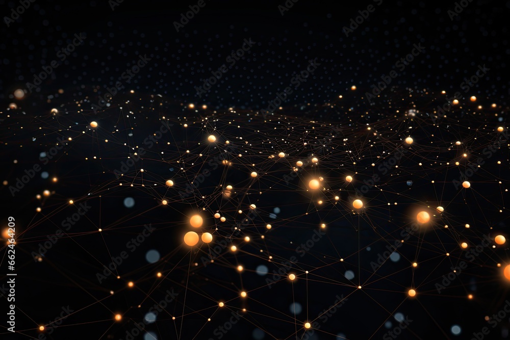Poster abstract technology background with connecting dots and lines. connection structure. 3d rendering, c
