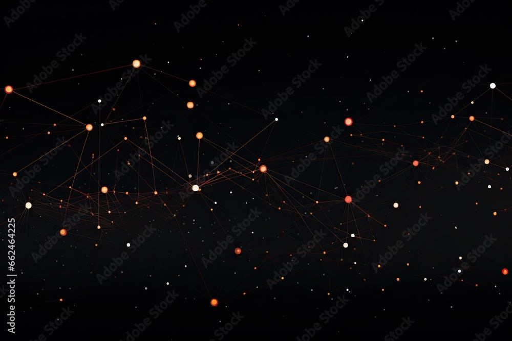 Poster abstract polygonal space low poly dark background with connecting dots and lines. connection structu