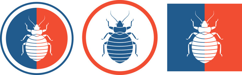 Bedbug logo. Isolated bedbug on white background