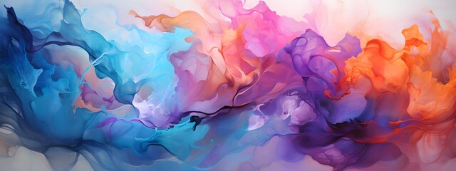 Abstract watercolor paint background by gradient deep blue color with liquid fluid grunge texture for background, banner