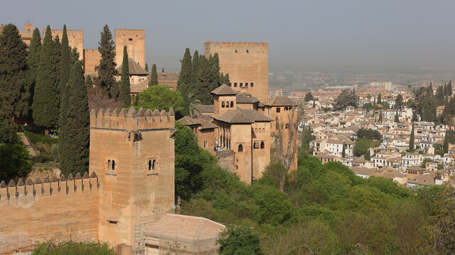 Torre de los Infantes, Torre Cautiva y Torre de los Picos, Alhambra, Granada, Andaluc&iacute;a, Espa&ntilde;a