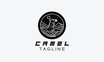 Camel vector logo icon minimalistic design
