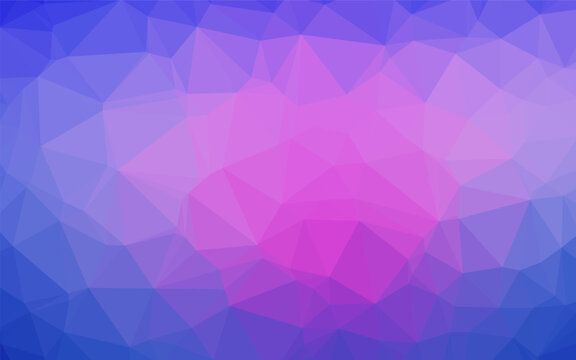 Light Pink, Blue vector blurry triangle template.